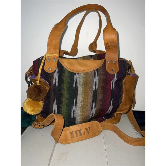 Hasta La Vista Exports Medium bag HLV Canvas Leather Convertible Backpack - Picture 1 of 8